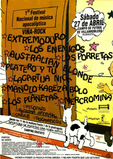Cartel oficial Vi&ntilde;a Rock 1996