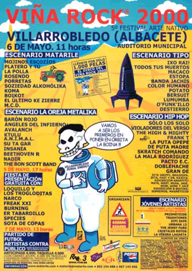 Cartel oficial Vi&ntilde;a Rock 2000