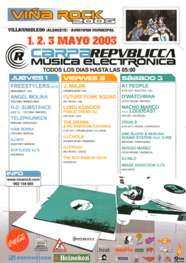 Carpa Republica Vi&ntilde;a Rock 2003