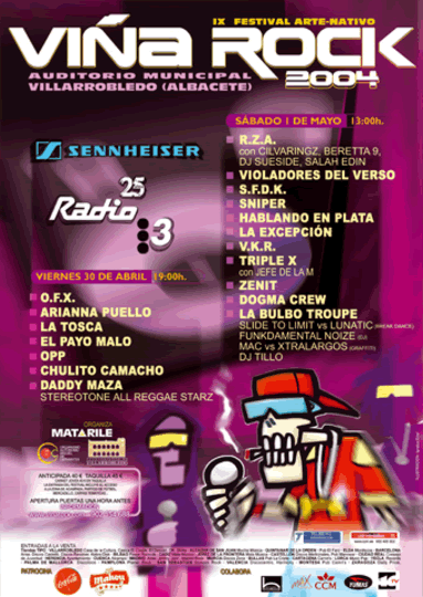 Escenario Hip Hop Vi&ntilde;a Rock 2004