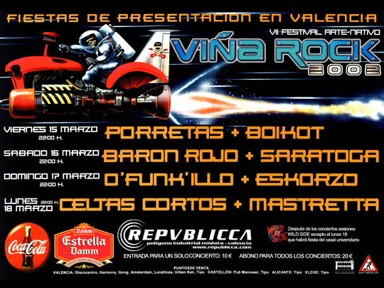 Vi&ntilde;aRock Express 2002 destino Valencia