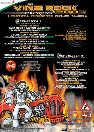 Vi&ntilde;aRock Express 2003 destino Valencia